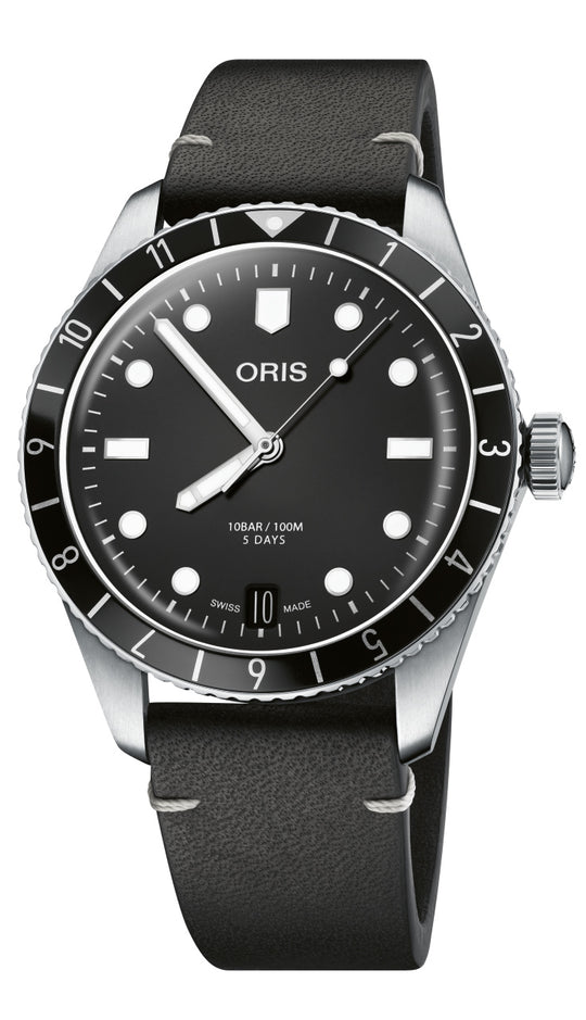 Divers Sixty-Five 12H Calibre 400 - Leather, Black Dial, 40.00 mm