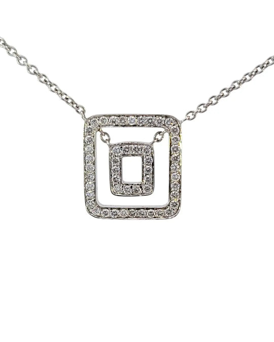 MIMI SO Diamond Pendant Necklace 18K White Gold 0.60 CTW