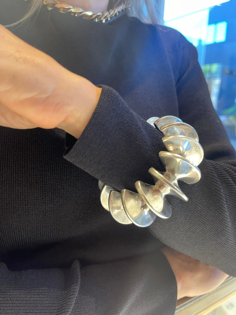 GEORG JENSEN ‘Clementine’ Silver Bracelet by Nanna Ditzel for Georg Jensen Estate Collection
