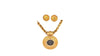 Ancient coin 22k yellow gold diamond filigree necklace and matching gold earrings.
