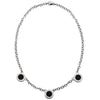 BVLGARI white gold necklace with black onyx stations reversible design back view