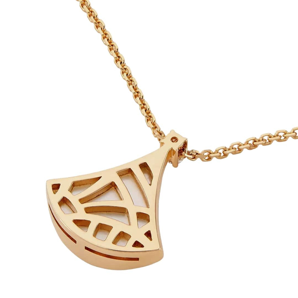 bvlgari necklace back view diva pendant gold chain