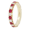 Alternating Round Ruby and Diamond Band The Gleim Collection