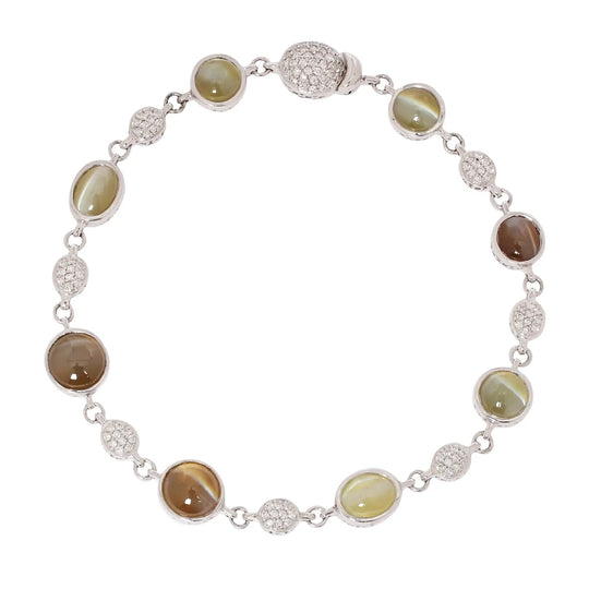 Chrysoberyl Cat's Eye Platinum Bracelet