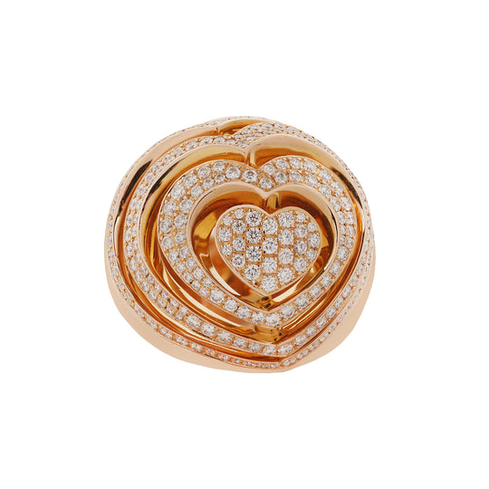 CHOPARD 'Xtravaganza' Rose Gold Nesting Heart Ring