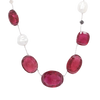 MAJA DUBRUL Rubellite Diamond South Sea Pearl Necklace Estate Collection