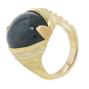 Bloodstone Cabochon and Diamond Ring by Timothy Fidge Estate Collection
