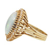 Large Opal and Diamond Halo Cocktail Ring Estate Collection