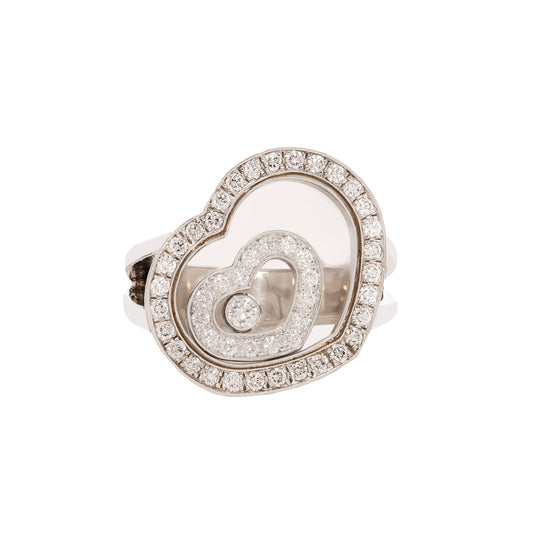 CHOPARD 'Happy Spirit' Heart-shaped Diamond Ring