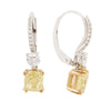 Fancy Intense Yellow Cushion-cut Diamond Drop Earrings The Gleim Collection