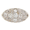 Art Deco Oval Shape East West Diamond Cluster Ring Estate Collection