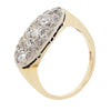 Art Deco Oval Shape East West Diamond Cluster Ring Estate Collection