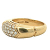 BVLGARI Diamond Pave Ring – 18k Yellow Gold, 1.20ctw, Size 5.5 Estate Collection
