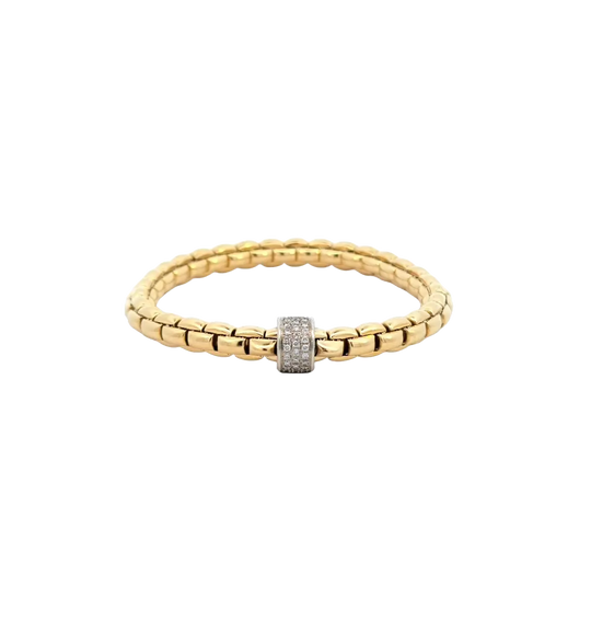 FOPE 'Flexit' Diamond Cage Link Gold Bracelet