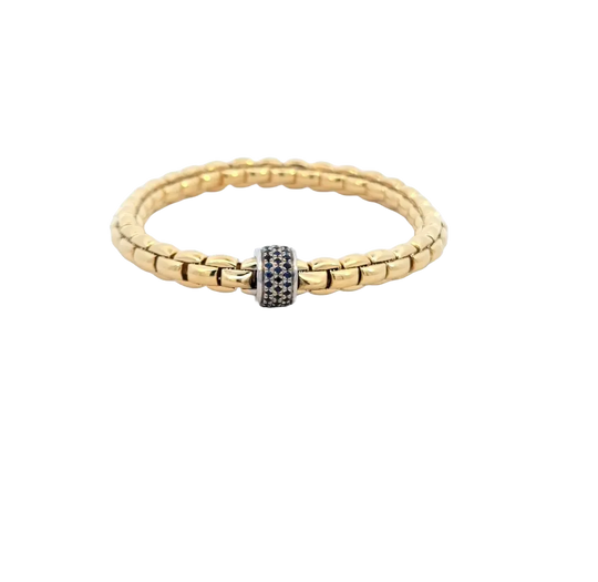 FOPE 'Flexit' Sapphire Cage Link Gold Bracelet