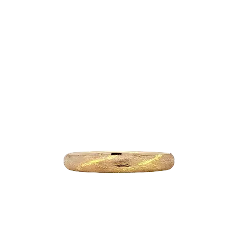 Wide Gold Hinged Bangle Bracelet Estate Collection