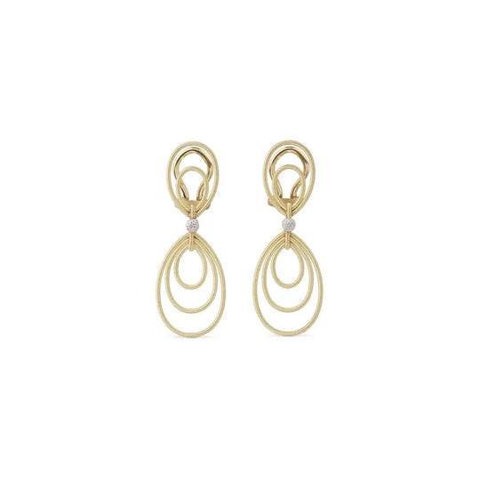 HAWAII Concentric Drops Gold Earrings