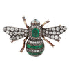 Vintage Bee Emerald and Diamond Pin Estate Collection