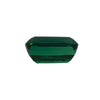 Side profile of cushion cut green tourmaline gemstone