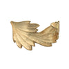 handcrafted gold leaf brooch textured engraved front