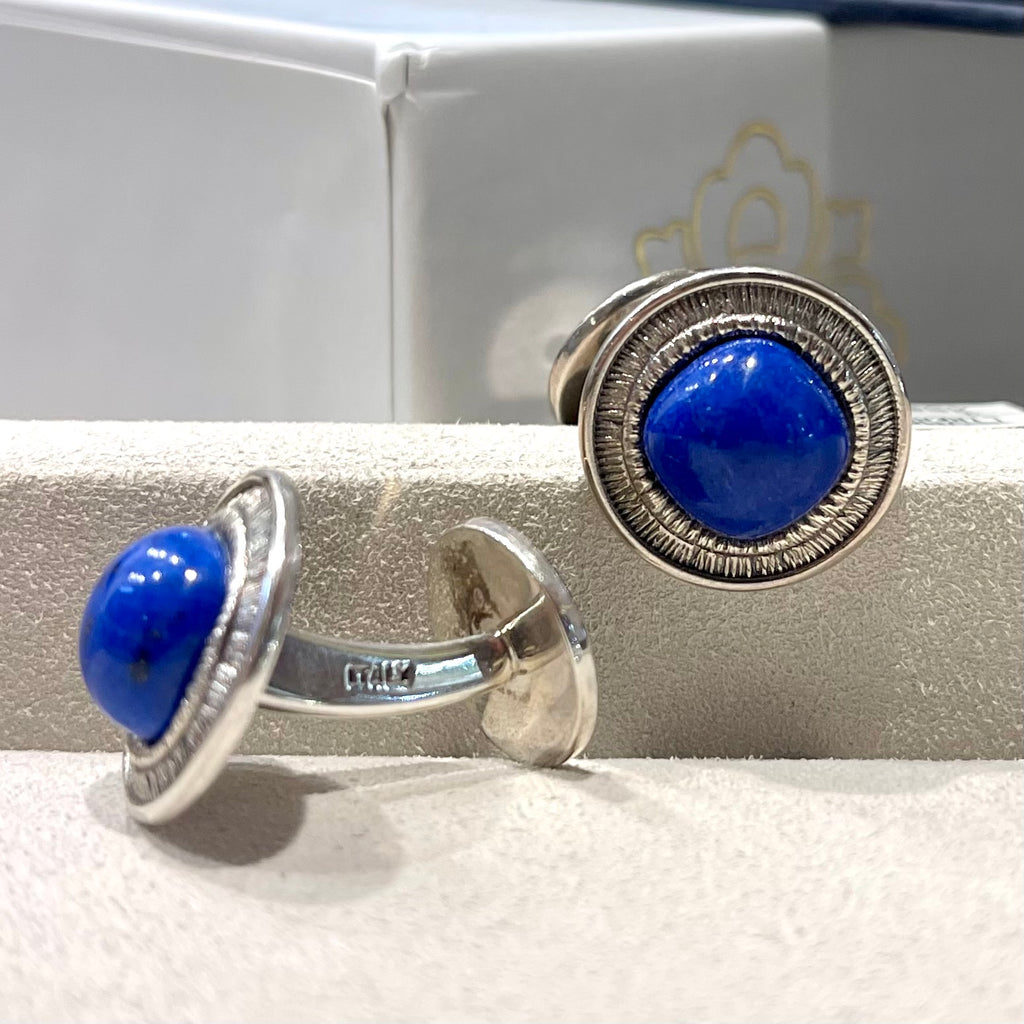 Linenfold Lapis Lazuli Cufflinks Buccellati Collection