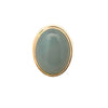jadeite cabochon ring gray lavender jade 14k yellow gold oval
