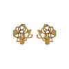 john donald honeycomb gold earrings tecla london clip