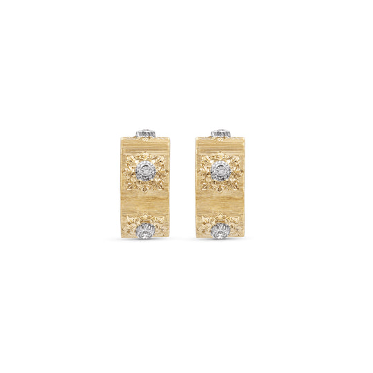 MACRI Classica Yellow Gold Diamond Hoop Earrings