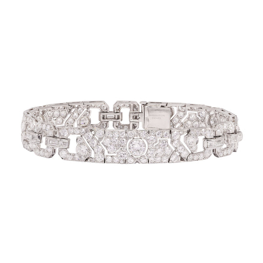 MAUBOUSSIN Art Deco Diamond Bracelet in Platinum