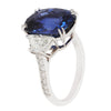 Important Ceylon Sapphire and Trapezoid Diamond Ring The Gleim Collection