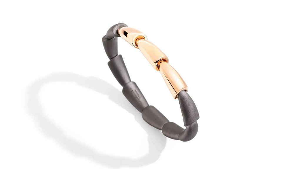 CALLA Midi Bracelet - Blackened Titanium, Rose Gold Gleim the Jeweler