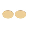 Tiffany & Co. 14K gold oval cufflinks with a high-polish finish and stamped back. Classic and elegant design.
