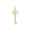 tiffany diamond crown key pendant 18k yellow gold