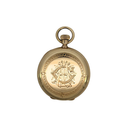 TIFFANY & CO. Hunting Case Pocket Watch Antique Gold Size 15