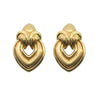 Pair of Henry Dunay 18k yellow gold doorknocker earrings with textured Sabi finish, inspired by Japanese wabi-sabi aesthetics.