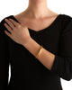 Domed Hammered Gold Bangle Bracelet Elizabeth Locke Collection
