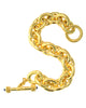 Heavy Oval Link Hammered Gold Bracelet Elizabeth Locke Collection