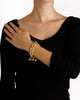 Heavy Oval Link Hammered Gold Bracelet Elizabeth Locke Collection