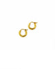 Baby hammered hoop earrings handcrafted in 19k yellow gold, front view