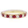 Alternating Round Ruby and Diamond Band The Gleim Collection