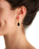 Black Onyx Drop Earring Pendant Elizabeth Locke Collection