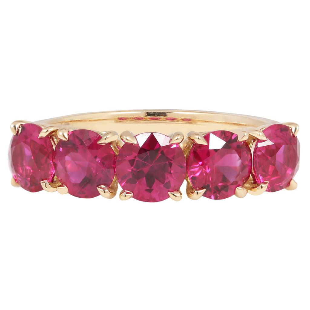 Round Burma Five Rubies Band The Gleim Collection