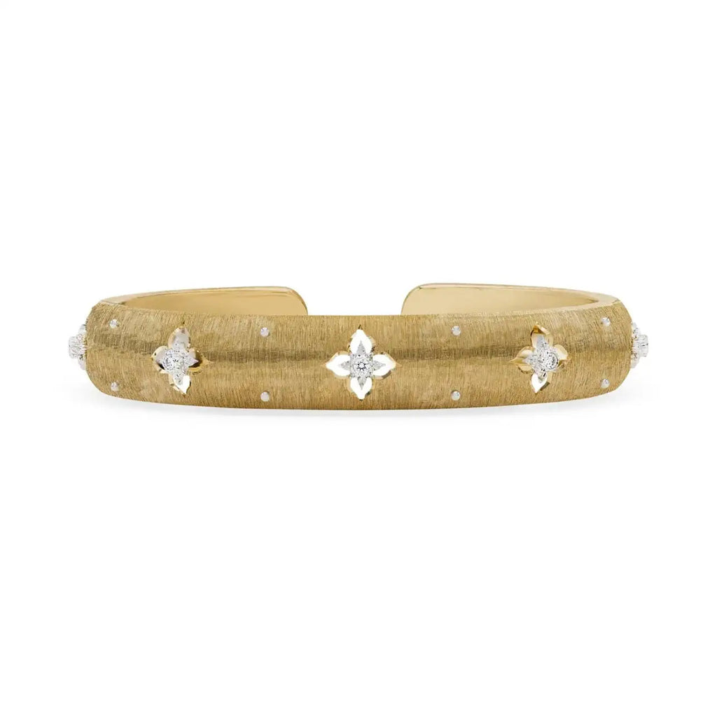 Macri Giglio Bracelet in Yellow Gold with Diamonds by Buccellati Buccellati Collection
