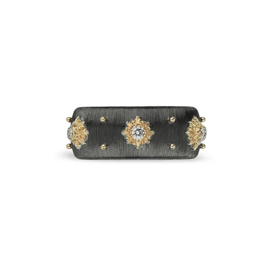 MACRI ETERNELLE Blackened Gold Diamond Ring