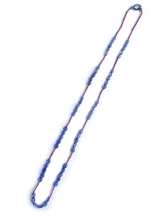 Beyond Tanzanite and Ruby Beaded Necklace